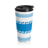 Stainless Steel Travel Mug, Colorado Flag Blue Mug Printify