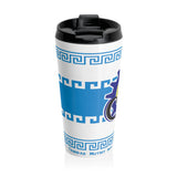 Stainless Steel Travel Mug, Colorado Flag Blue Mug Printify