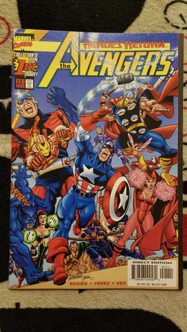 Avengers #1 NM/9.4 1998 Marvel Comics, George Perez Comics USED Local Comics