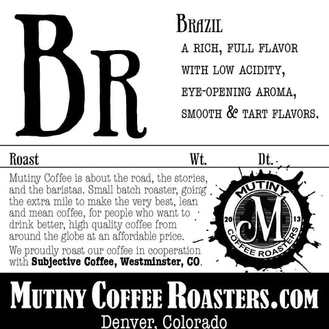 Brazil, 1 oz Bulk Food (non-taxable) Subjective Coffee