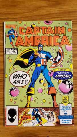 Captain America #307 NM/9.4 1985 Marvel Comics, 1st app of Madcap Comics USED Local Comics