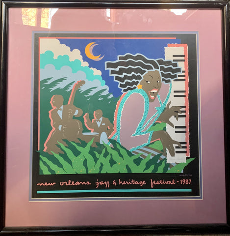 New Orleans Jazz & Heritage Festival 1987 framed art Art Not specified