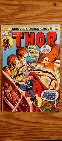Thor #215 F/VF/7.0 1973 Marvel Comics Comics USED Not specified